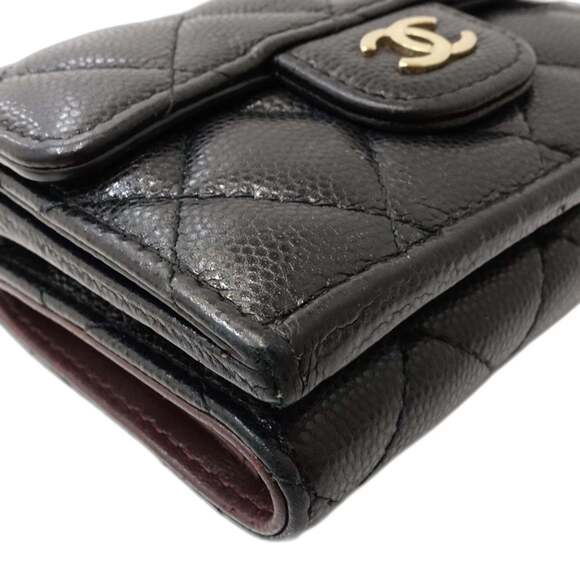 CHANEL Black Caviar Leather Logo Wallet - Picture 4 of 10